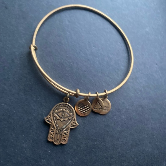 Alex and Ani Jewelry Alex And Ani Gold Toned Bracelet With Hand Of